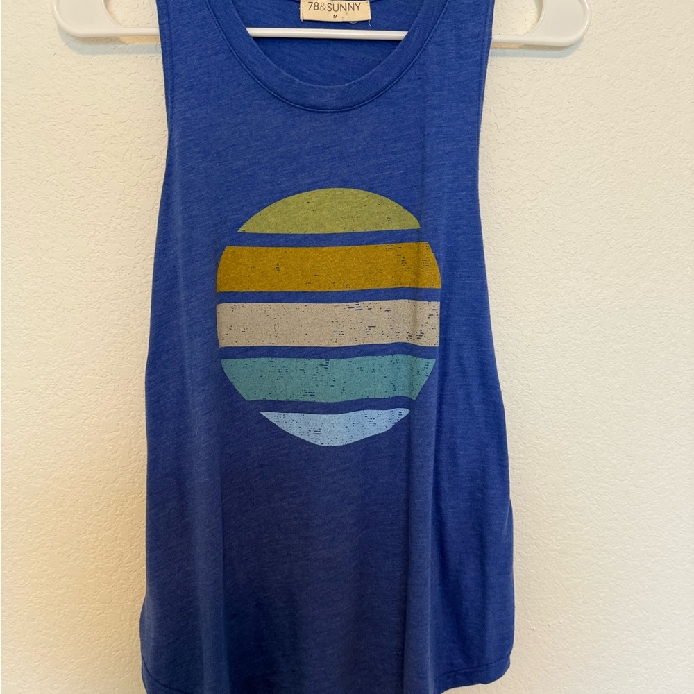 Vibrant Blue Sleeveless Muscle Tee
